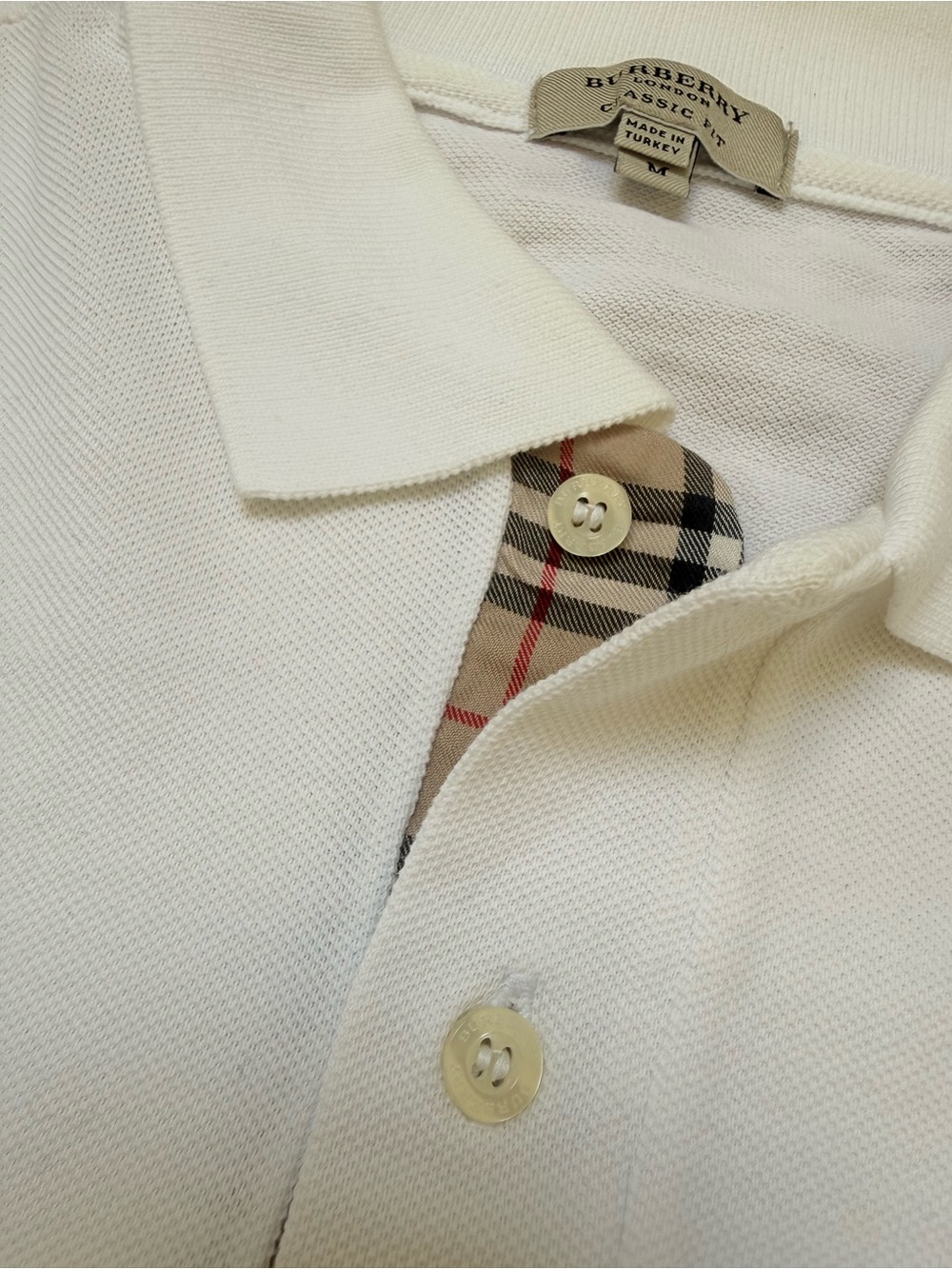Burberry White Short-Sleeve Polo - Picture 2 of 5